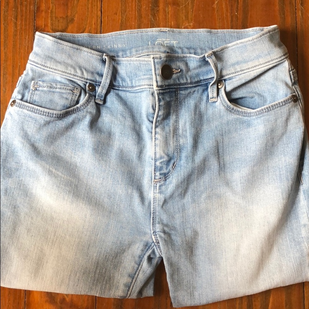 Loft Modern Skinny Ankle Jeans, Light Wash